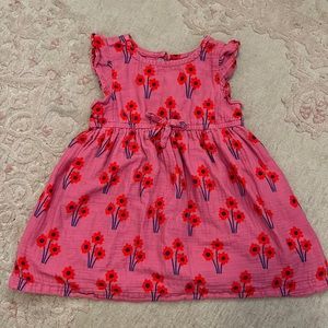 Hanna Andersson dress 18-24 mos 100% cotton pink floral